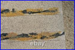 Pair of vintage studio pottery tiles with fossil fish decoration 6 Hensman