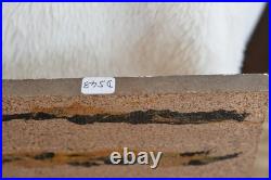 Pair of vintage studio pottery tiles with fossil fish decoration 6 Hensman