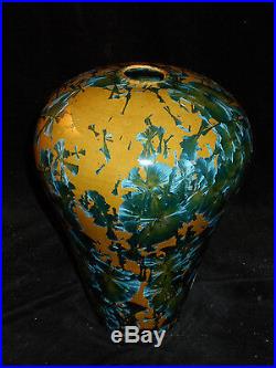 Paul Brown Porcelain Pottery, Crystalline Glaze, Hand Thrown VASE, Fine Art