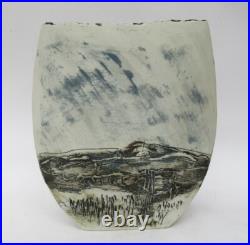 Peter Clough, large studio pottery handbuilt porcelain vessel, High Moor, c2000 Peter Clough, large studio pottery handbuilt porcelain vessel, High Moor, c2000