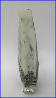 Peter Clough, large studio pottery handbuilt porcelain vessel, High Moor, c2000 Peter Clough, large studio pottery handbuilt porcelain vessel, High Moor, c2000
