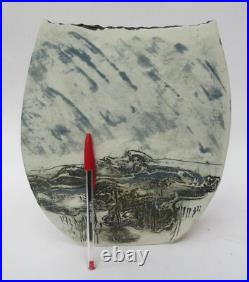Peter Clough, large studio pottery handbuilt porcelain vessel, High Moor, c2000 Peter Clough, large studio pottery handbuilt porcelain vessel, High Moor, c2000