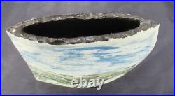 Peter Clough studio pottery porcelain blade vase, Grey Moor, c2000