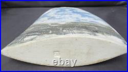 Peter Clough studio pottery porcelain blade vase, Grey Moor, c2000