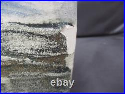 Peter Clough studio pottery porcelain blade vase, Grey Moor, c2000