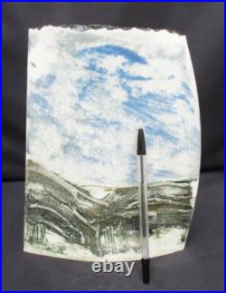 Peter Clough studio pottery porcelain blade vase, Grey Moor, c2000