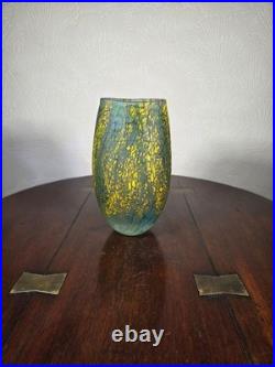 Peter Layton British Studio Glass Vase Signed