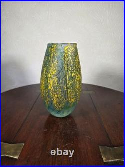 Peter Layton British Studio Glass Vase Signed