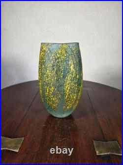 Peter Layton British Studio Glass Vase Signed