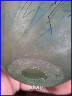 Peter Layton British Studio Glass Vase Signed