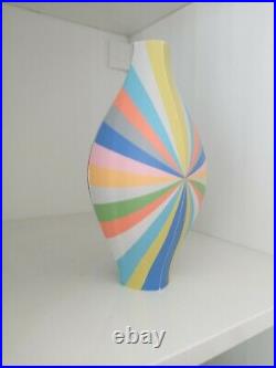 Peter Pincus Coloured Porcelain Vase Unique Piece, Signed
