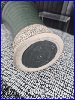 Peter Shearer Studio Pottery Vase NZ Tidal Series Green Celadon & Crackle