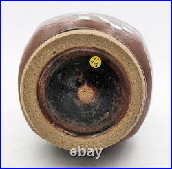 Peter Swanson Studio Pottery Square Stoneware Bottle Vase 20th Century