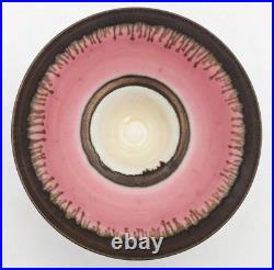 Peter Wills Small Studio Pottery Pink & Bronze Porcelain Bowl