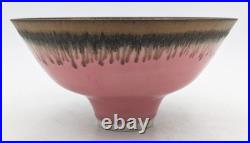 Peter Wills Small Studio Pottery Pink & Bronze Porcelain Bowl