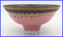 Peter Wills Small Studio Pottery Pink & Bronze Porcelain Bowl