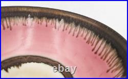 Peter Wills Small Studio Pottery Pink & Bronze Porcelain Bowl