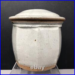 Phil Rogers (1951-2020) small Stoneware Lidded Faceted Vase 11 cm Tall #1062