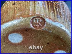 Phil Rogers Green Ash Salt Glazed With Incised Decoration Jug Studio Pottery