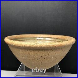 Phil Rogers Stoneware bowl 14 cm Diameter Ash Green Glaze. #1261
