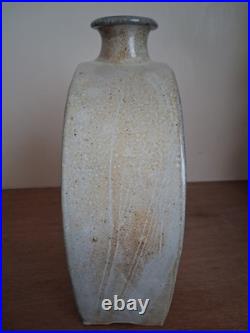 Phil Rogers Studio Pottery Ash Salt Glazed Stoneware Slab Built Vase