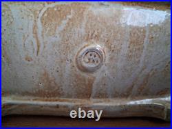 Phil Rogers Studio Pottery Ash Salt Glazed Stoneware Slab Built Vase