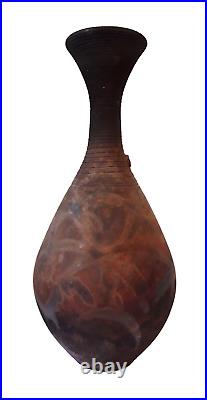 Philip Chan Studio Ceramic Contemporary Raku Vase UK Signed Art Pottery