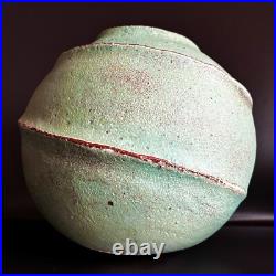 Philippa Wood Studio Pottery Stoneware Spiral Form Large Vessel / Vase. OOAK