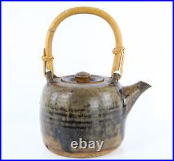 Pierre Culot Studio Art Pottery Ceramic Teapot Jug & Cover, Stamped