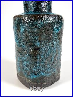 Pieter Groeneveldt vase 1960s Dutch studio pottery blue fat lava brutalist Pieter Groeneveldt vase 1960s Dutch studio pottery blue fat lava brutalist