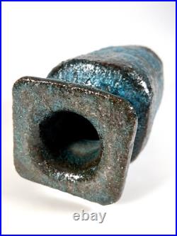 Pieter Groeneveldt vase 1960s Dutch studio pottery blue fat lava brutalist Pieter Groeneveldt vase 1960s Dutch studio pottery blue fat lava brutalist