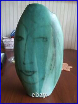 Pirgo Nylander Finland Art Pottery Face Vase -Studio Handcrafted