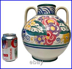 Poole C Stabler Adams tall 2-handle vase shape 901 YC pattern Eileen Prangnell