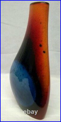 Poole Pottery Studio Alan Clarke Flare Design Asymmetrical Flask Vase