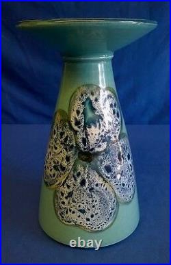 Poole Pottery Studio Unique One Off Abstract Alan White Poppy Field Design Vase