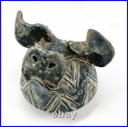RARE Jennie Hale Studio Pottery Pig Vase Lidded Pot Impressed Stamp SUPERB