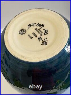 RARE Sally Tuffin Dennis Chinaworks studio pottery Rainforest flask vase 11/25