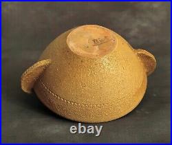RARE Vintage Mid Century French Biot Studio Pottery Winged Stoneware Bowl Signed