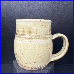 RICHARD BATTERHAM Ash Green Studio Pottery Mug / cup 10 cm tall #2889