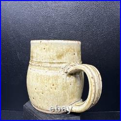 RICHARD BATTERHAM Ash Green Studio Pottery Mug / cup 10 cm tall #2889