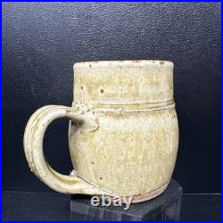 RICHARD BATTERHAM Ash Green Studio Pottery Mug / cup 10 cm tall #2889