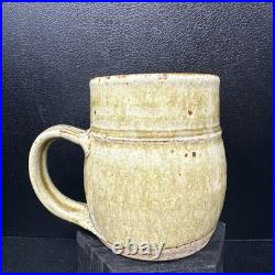 RICHARD BATTERHAM Ash Green Studio Pottery Mug / cup 10 cm tall #2889