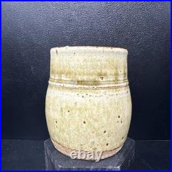 RICHARD BATTERHAM Ash Green Studio Pottery Mug / cup 10 cm tall #2889