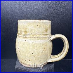 RICHARD BATTERHAM Ash Green Studio Pottery Mug / cup 10 cm tall #2889