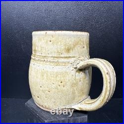 RICHARD BATTERHAM Ash Green Studio Pottery Mug / cup 10 cm tall #2889