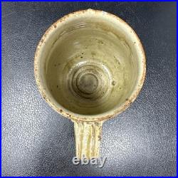 RICHARD BATTERHAM Ash Green Studio Pottery Mug / cup 10 cm tall #2889
