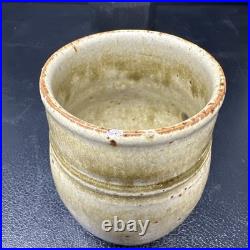 RICHARD BATTERHAM Ash Green Studio Pottery Mug / cup 10 cm tall #2889