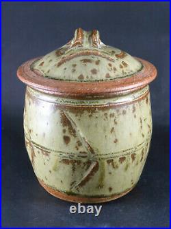 RICHARD BATTERHAM Studio Pottery Stoneware Lidded Jar / Caddy Bernard Leach Link