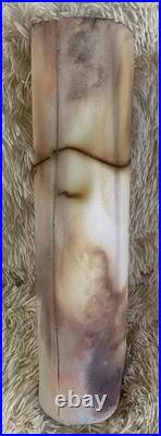 Raku Art Studio Pottery Vase Western Decor Artisan Handcrafted Natural VTG 16x4