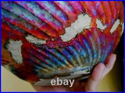 Raku Pottery Vase Bruce Odell Rainbow Iridescence 2018 Louisiana
